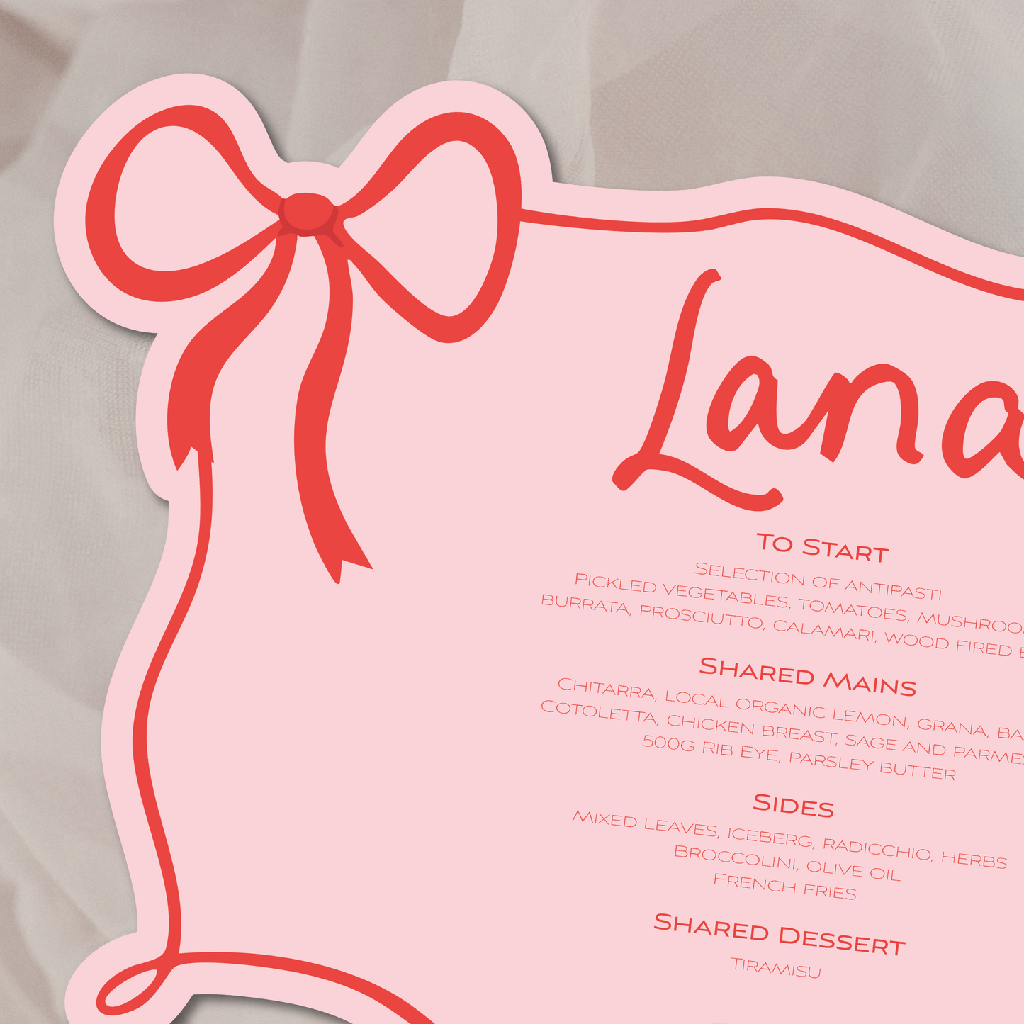 Love a Bow Place Mat