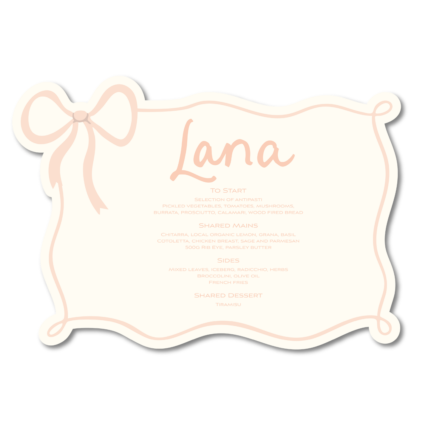 Love a Bow Place Mat